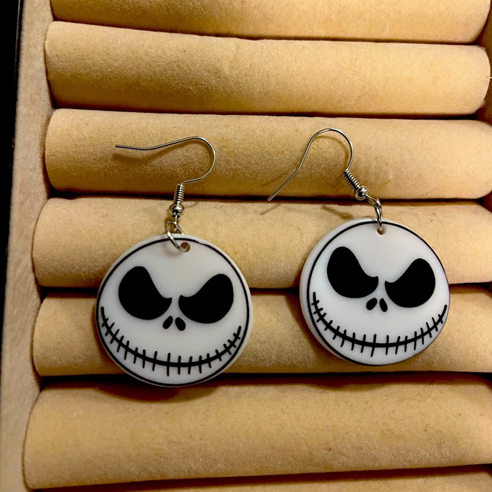 Jack Skeleton Face Acrylic Earrings